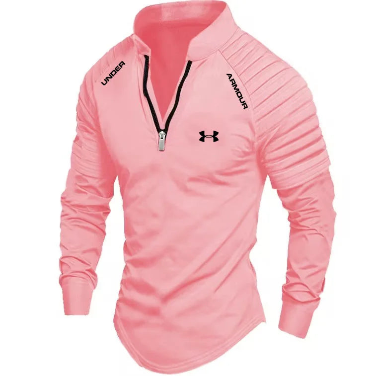 Men's Zip-Front Sports Shirt | Long Sleeve Casual