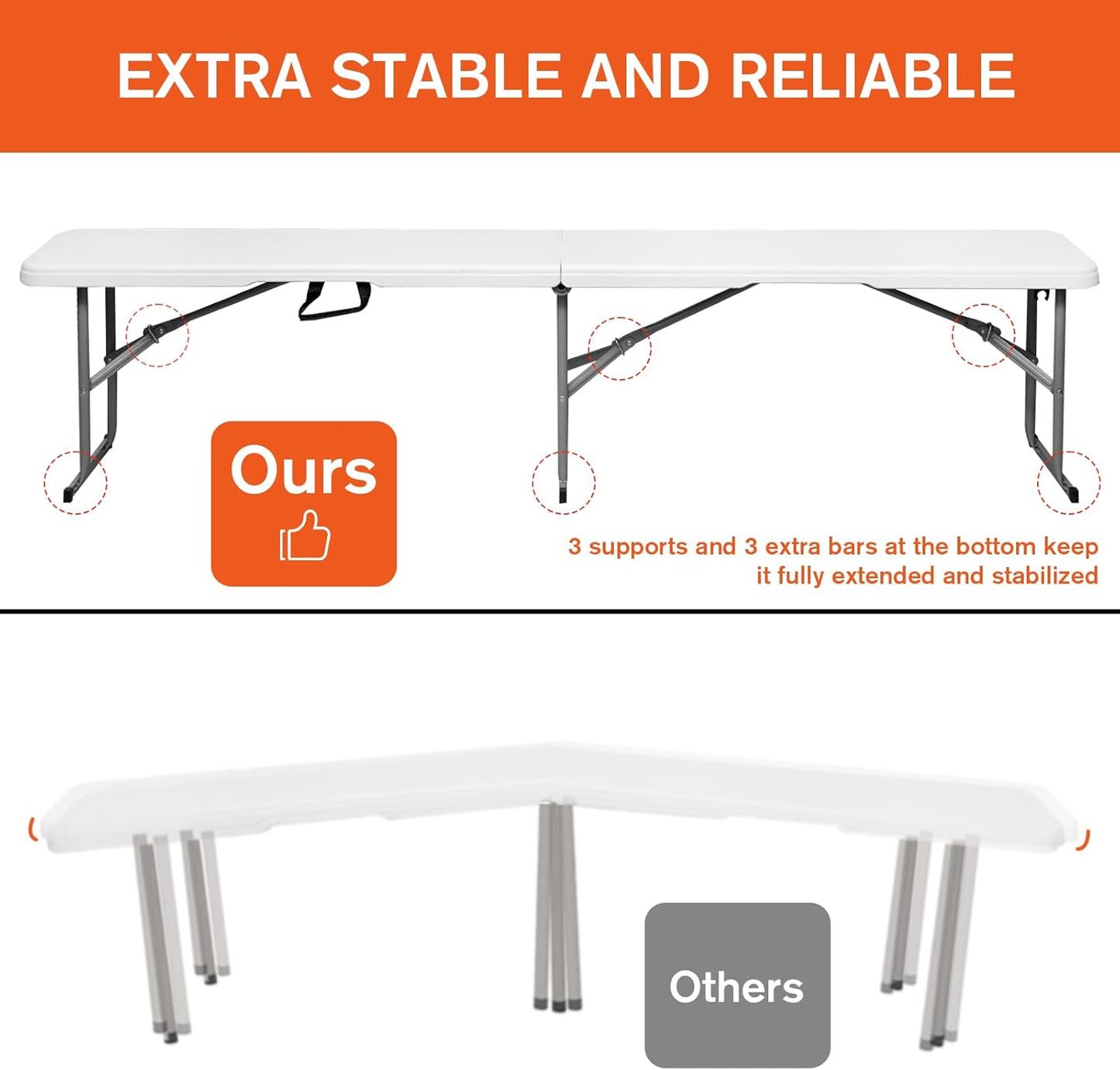 6-foot folding bench