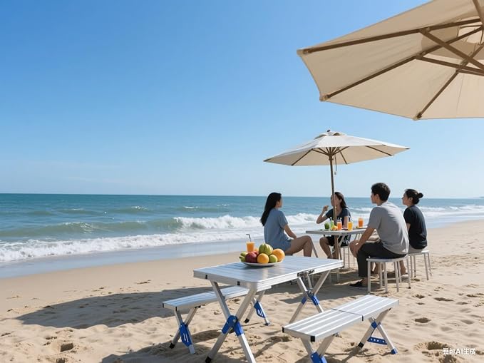 Folding picnic table