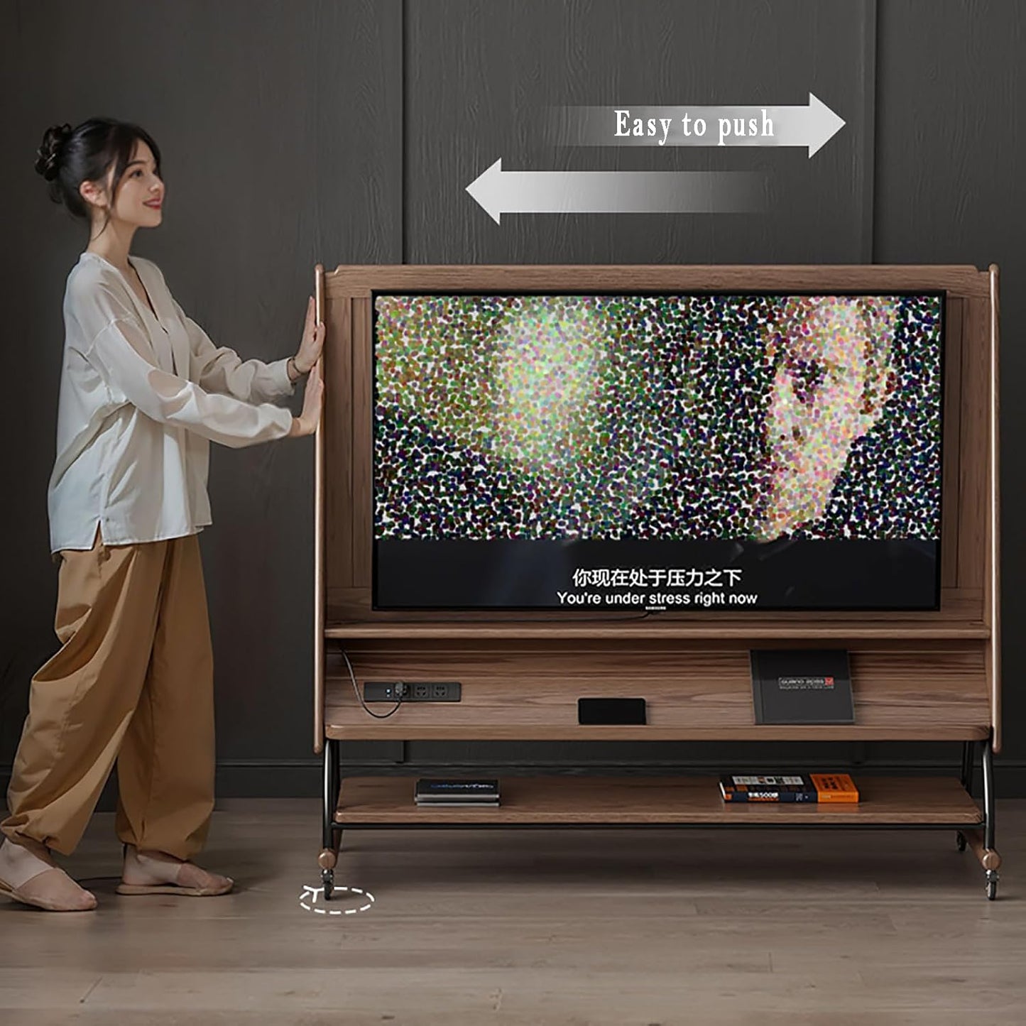 Mueble De TV Portátil De 20 A 75 Pulgadas Con Ar Mario De Almacenamiento