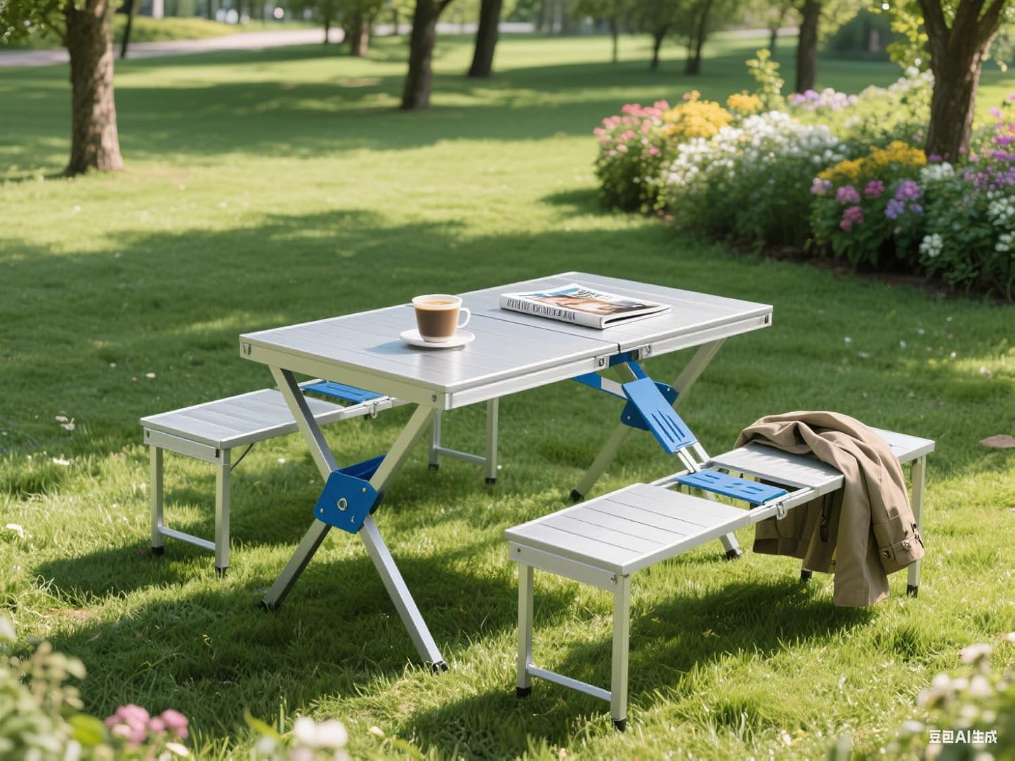 Folding picnic table