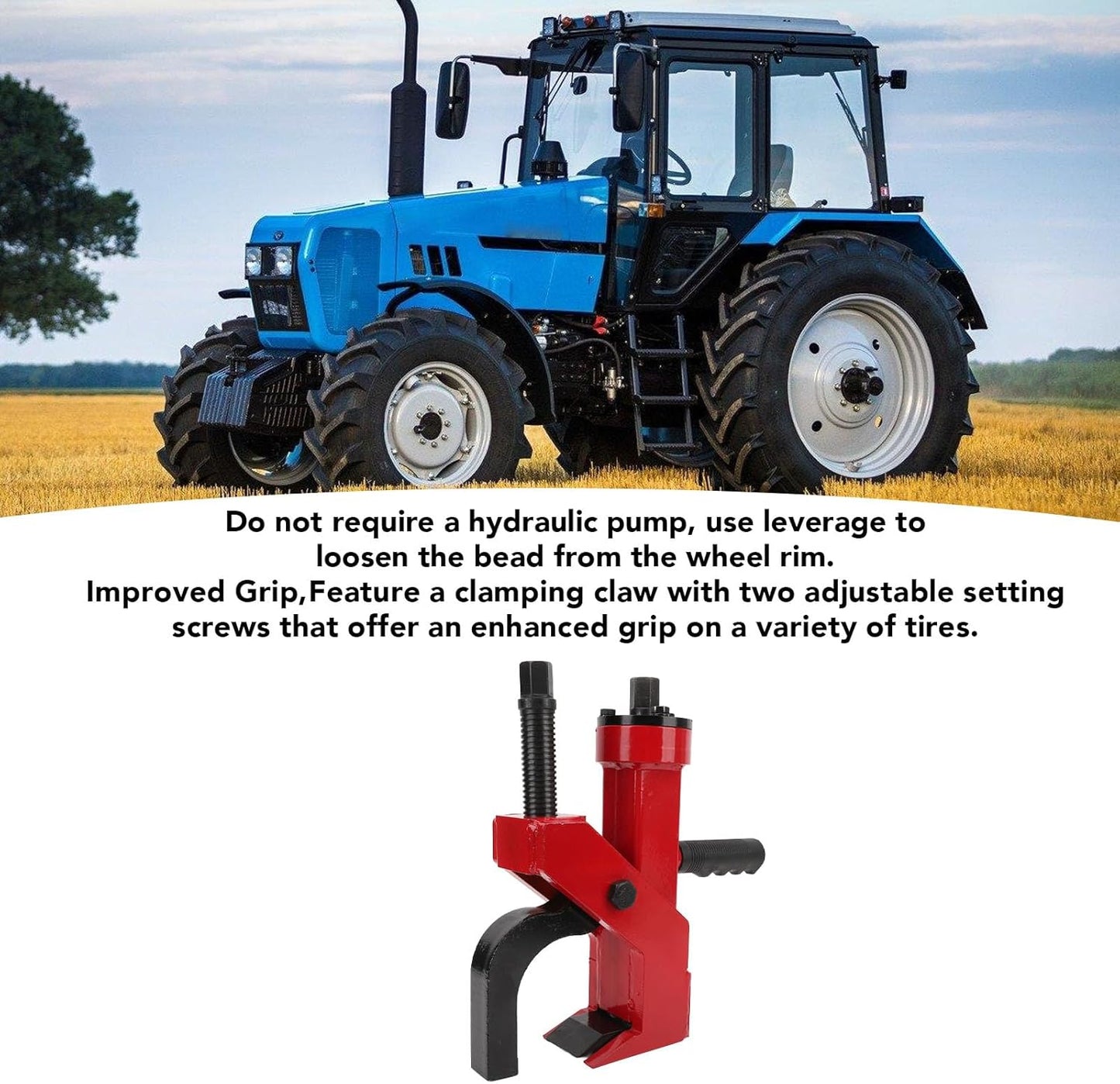 Buachois Manual Tire Bead Breaker with Handle,Portable Tires Changer Tool,Easy Operated Wheel Tire Repair Tool