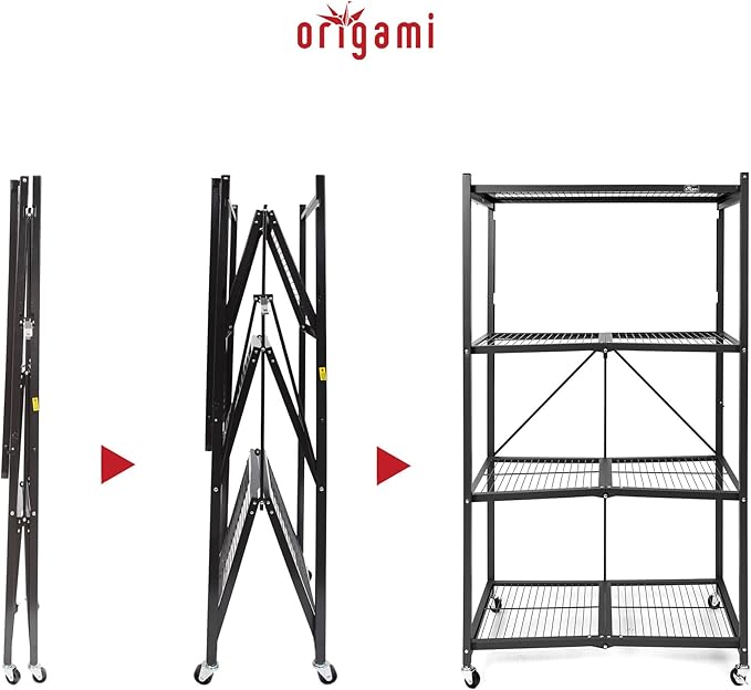 4-Tier Metal Folding Storage Rack