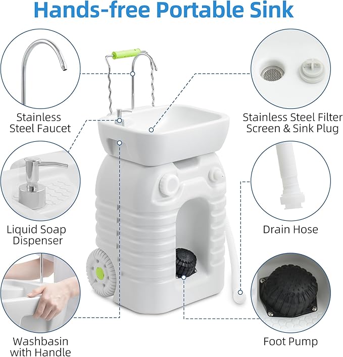Portable camping sink