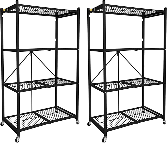 4-Tier Metal Folding Storage Rack