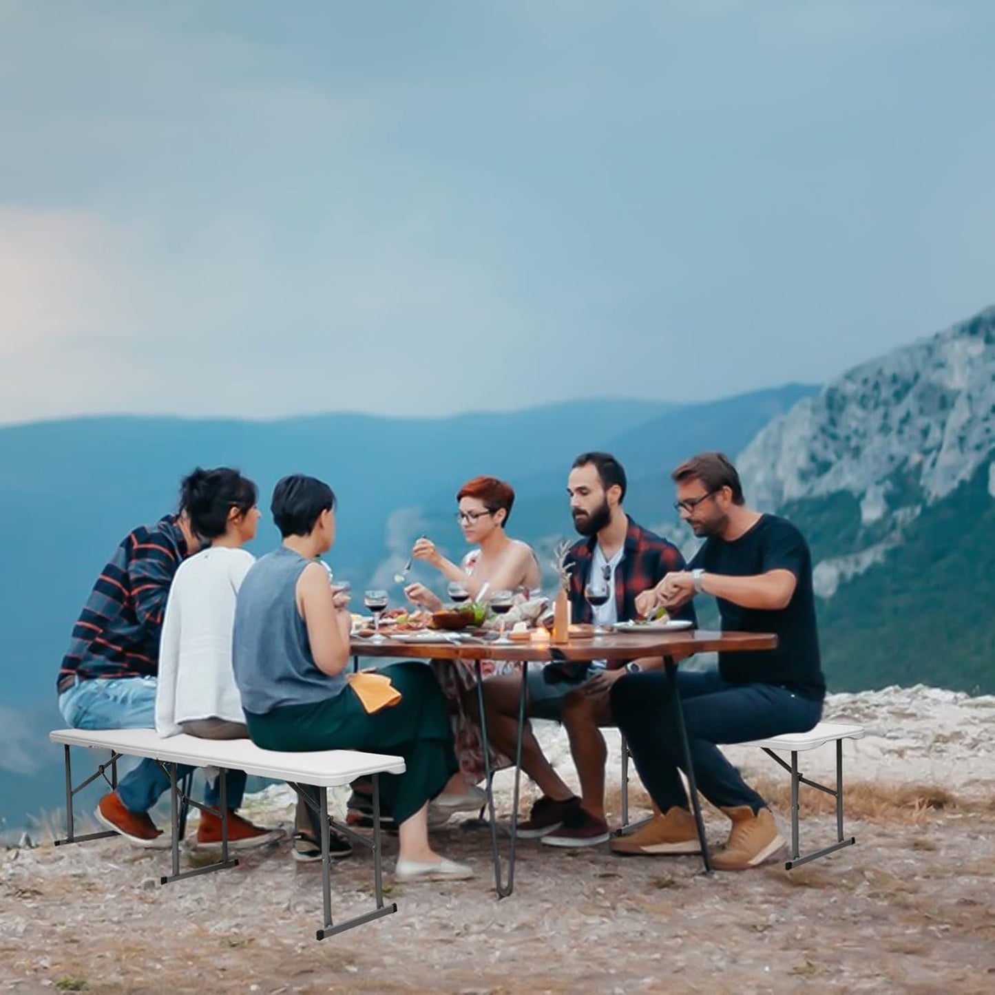6-foot folding bench