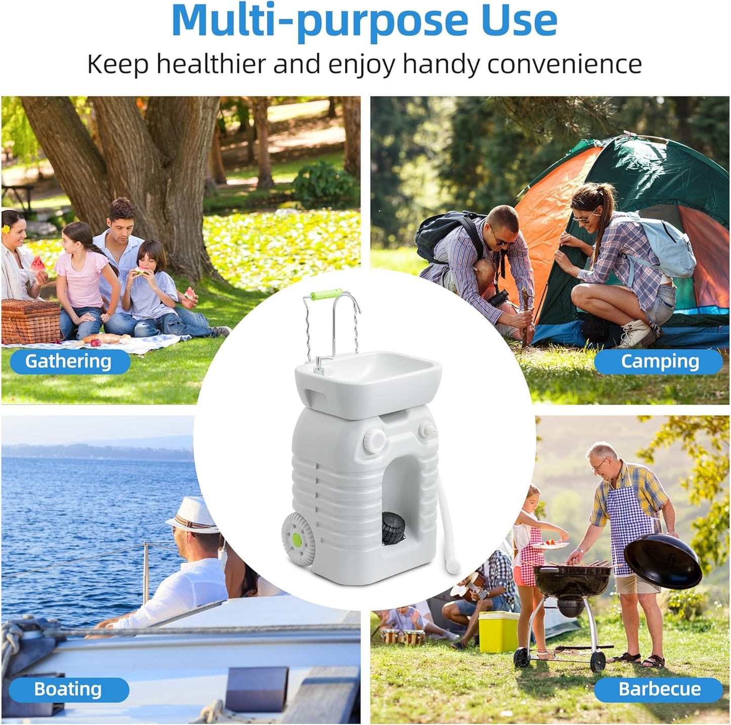 Portable camping sink