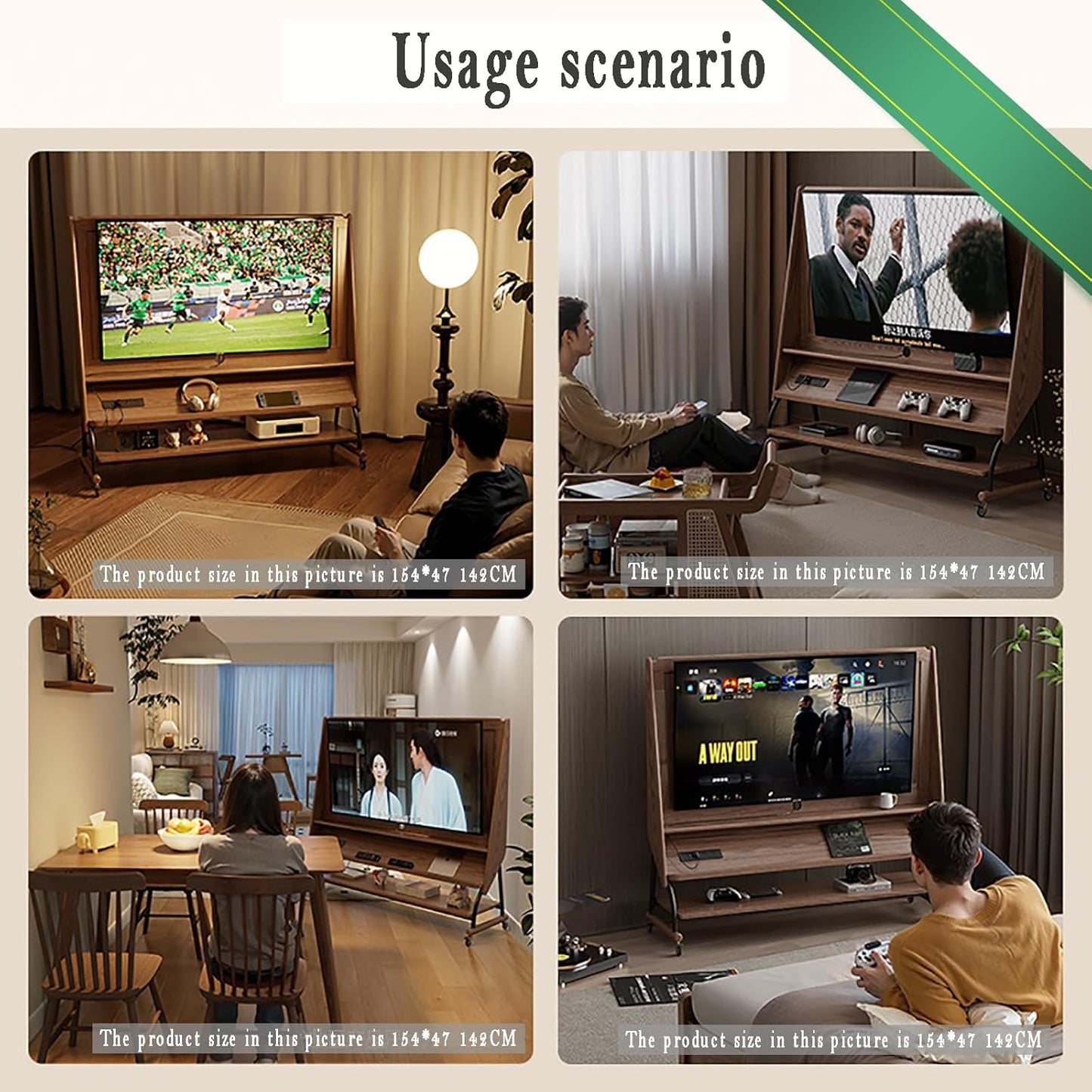 Mueble De TV Portátil De 20 A 75 Pulgadas Con Ar Mario De Almacenamiento