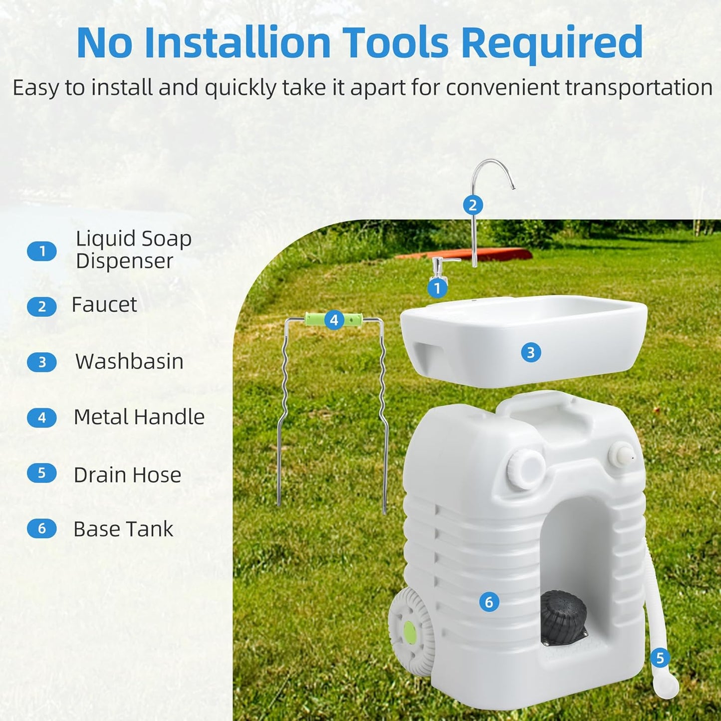 Portable camping sink