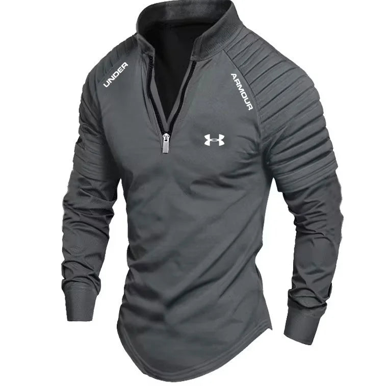 Men's Zip-Front Sports Shirt | Long Sleeve Casual