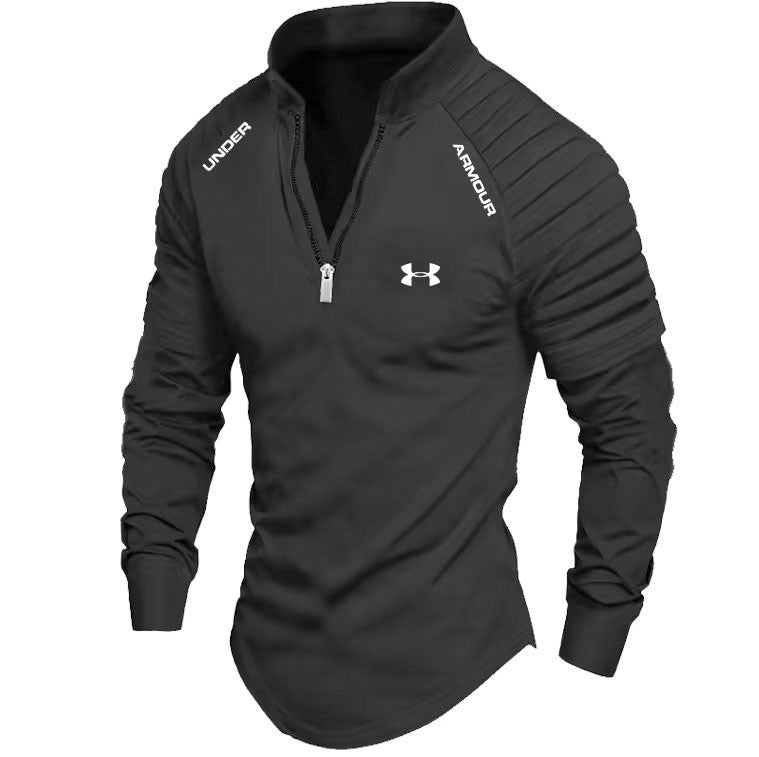 Men's Zip-Front Sports Shirt | Long Sleeve Casual