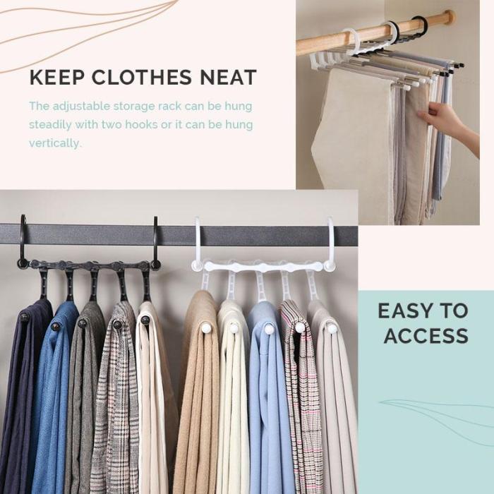 Adjustable Foldable Hanging Pants Rack