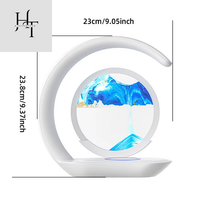 Wireless Charging Desk lamp with Sand Flow Painting