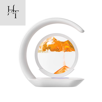 Wireless Charging Desk lamp with Sand Flow Painting