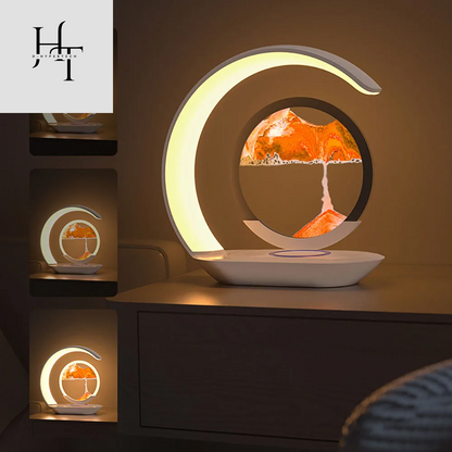 Wireless Charging Desk lamp with Sand Flow Painting