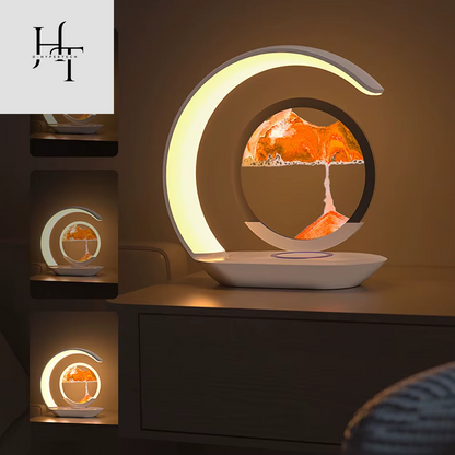 Wireless Charging Desk lamp with Sand Flow Painting